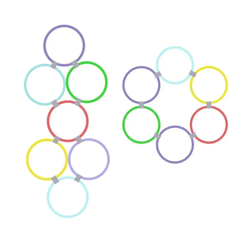 Outdoor Kinder Lattice Jump Ring Set – 10 Reifen & 10 Verbinder für Spaß