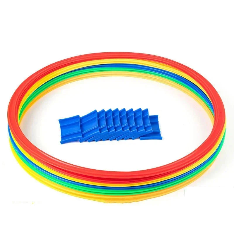 Outdoor Kinder Lattice Jump Ring Set – 10 Reifen & 10 Verbinder für Spaß