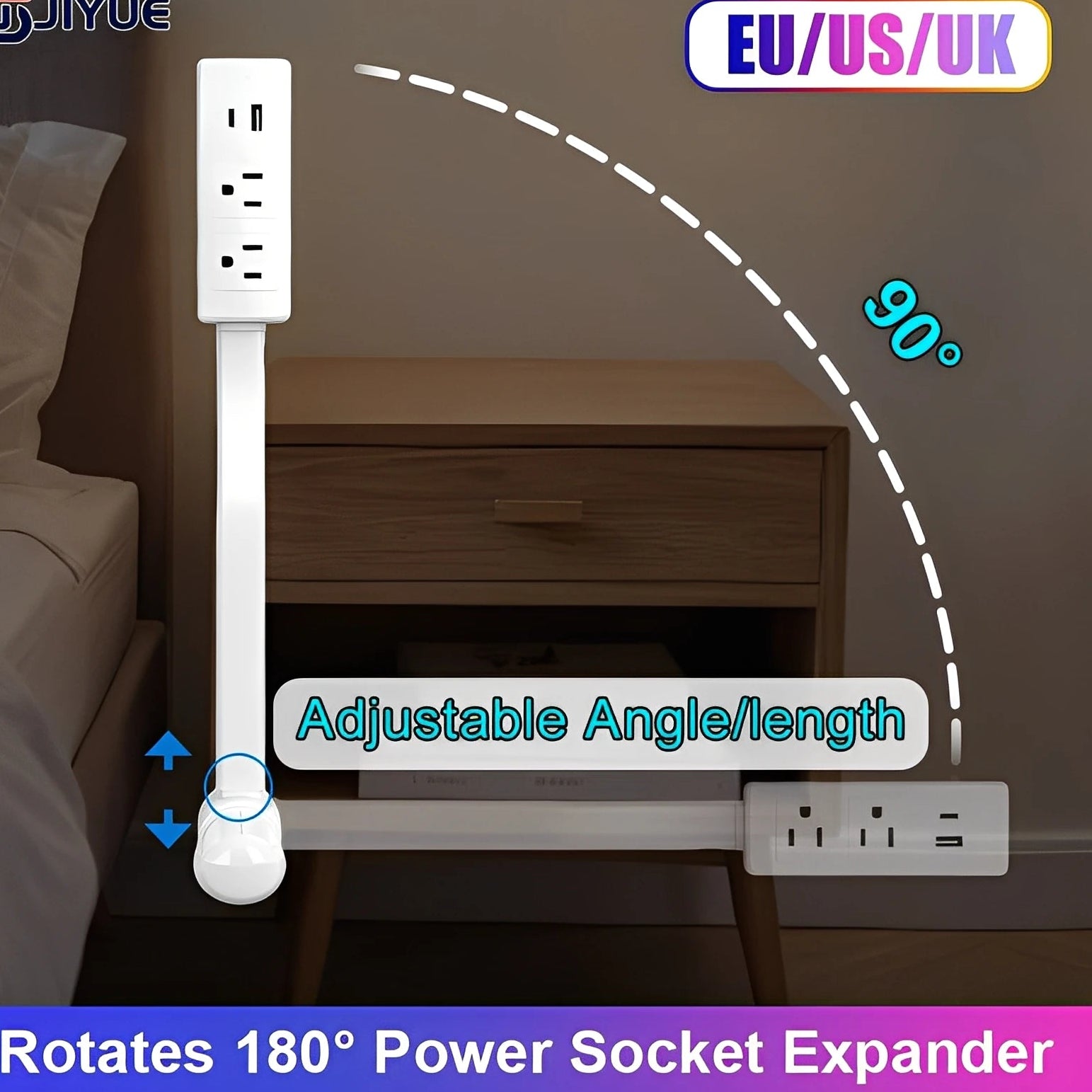 PowerFlex 180 Steckdosen-Erweiterung – Drehbarer Steckdosenadapter für enge Räume