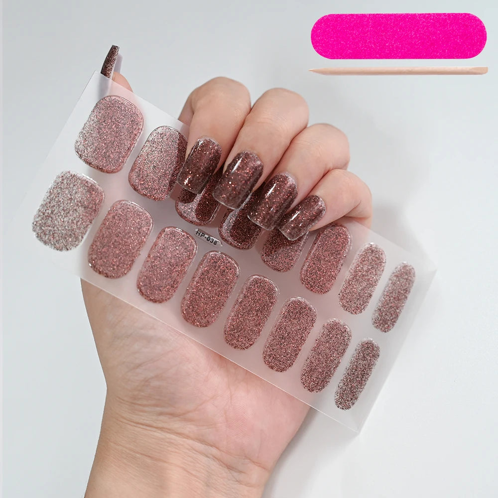 GlowGlam™ UV Gel Nail Wraps – Salon-Perfektion in Minuten (inklusive kostenloser LED-Lampe)