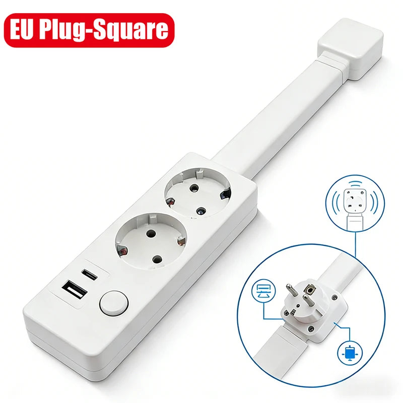 PowerFlex 180 Steckdosen-Erweiterung – Drehbarer Steckdosenadapter für enge Räume
