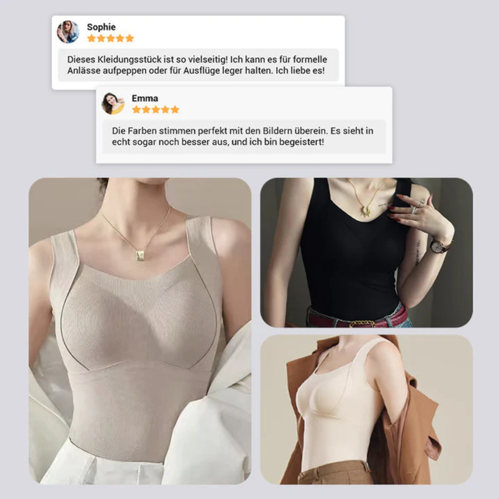 1+1 GRATIS |LumiWarm™ BraTherm – Wärmendes Thermo-Top mit integrierter BH-Stütze