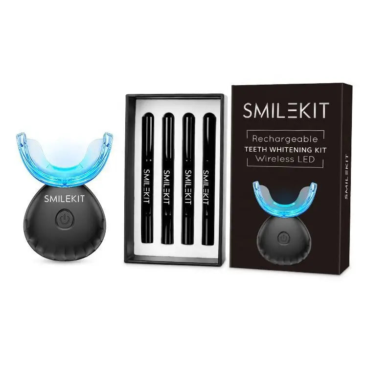 Wireless LED Teeth Whitening Kit - Complete Oral Care Set