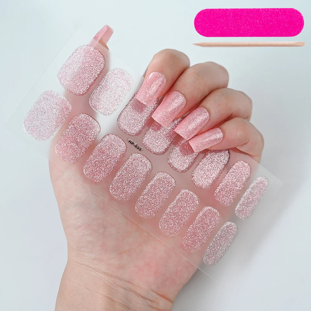 GlowGlam™ UV Gel Nail Wraps – Salon-Perfektion in Minuten (inklusive kostenloser LED-Lampe)