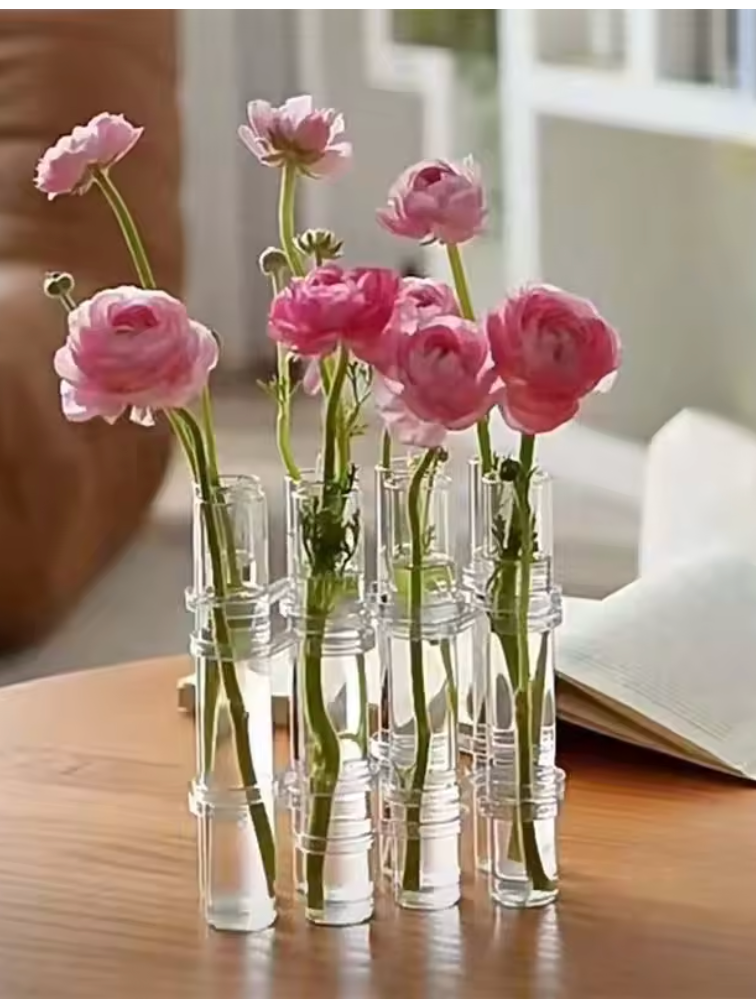 FlexiFlora – Modulare Kristallglas-Vase mit Scharnierdesign
