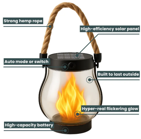 FireGlow Lantern™ – Die Magie einer echten Flamme, völlig sicher & kabellos | 2+1 GRATIS