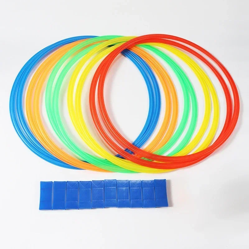 Outdoor Kinder Lattice Jump Ring Set – 10 Reifen & 10 Verbinder für Spaß