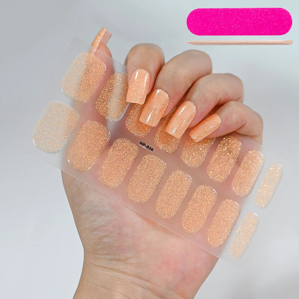 GlowGlam™ UV Gel Nail Wraps – Salon-Perfektion in Minuten (inklusive kostenloser LED-Lampe)