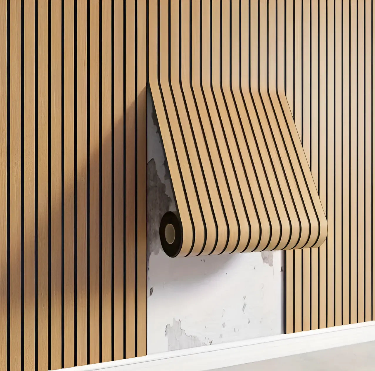 Selbstklebendes 3D-Wandpaneel in Holzoptik – 40 × 300 cm