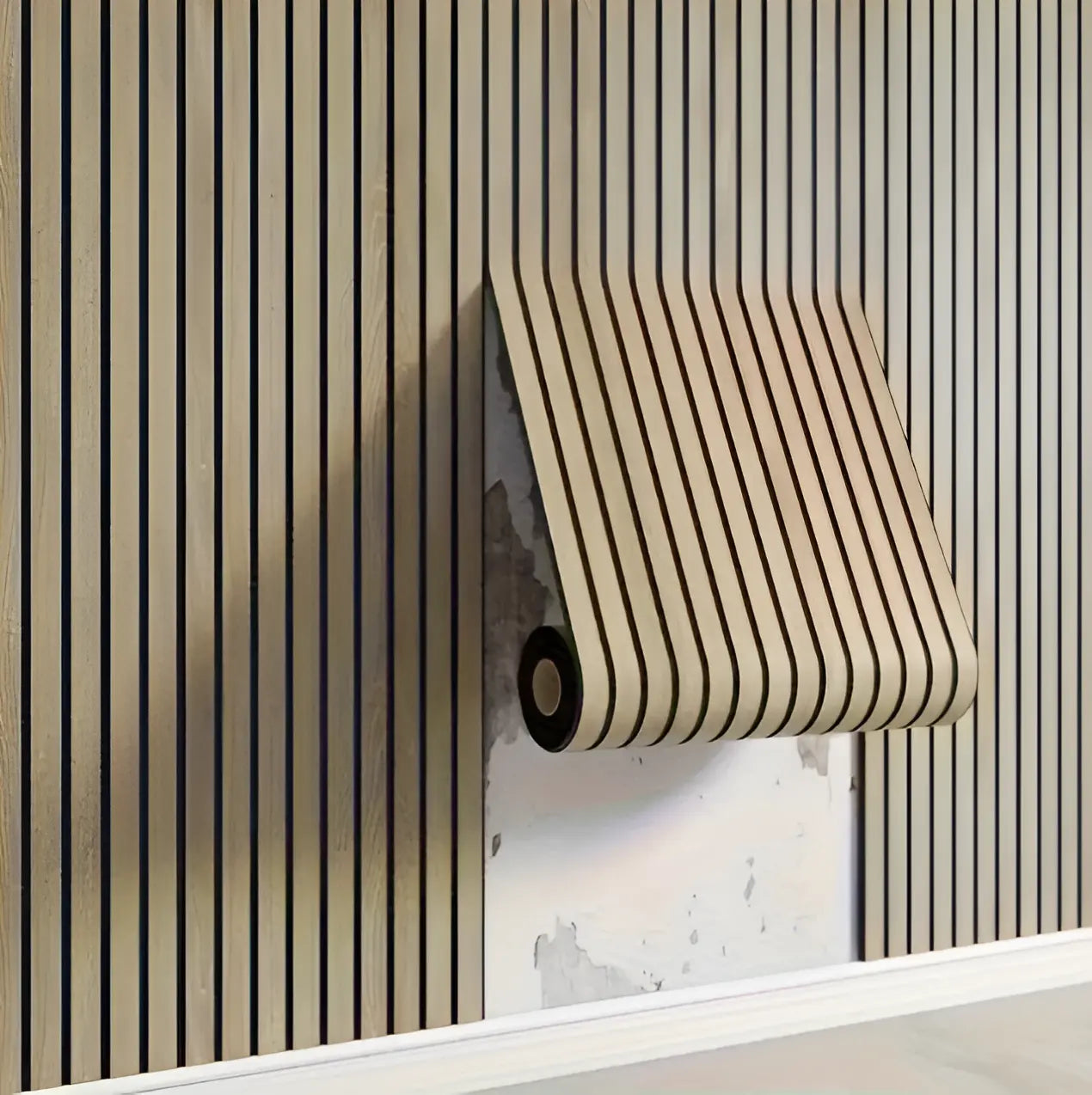 Selbstklebendes 3D-Wandpaneel in Holzoptik – 40 × 300 cm