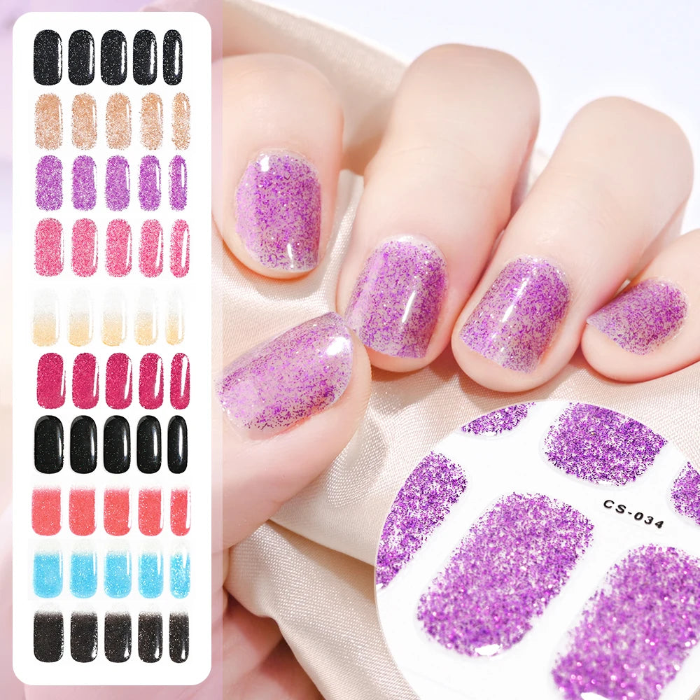 GlowGlam™ UV Gel Nail Wraps – Salon-Perfektion in Minuten (inklusive kostenloser LED-Lampe)