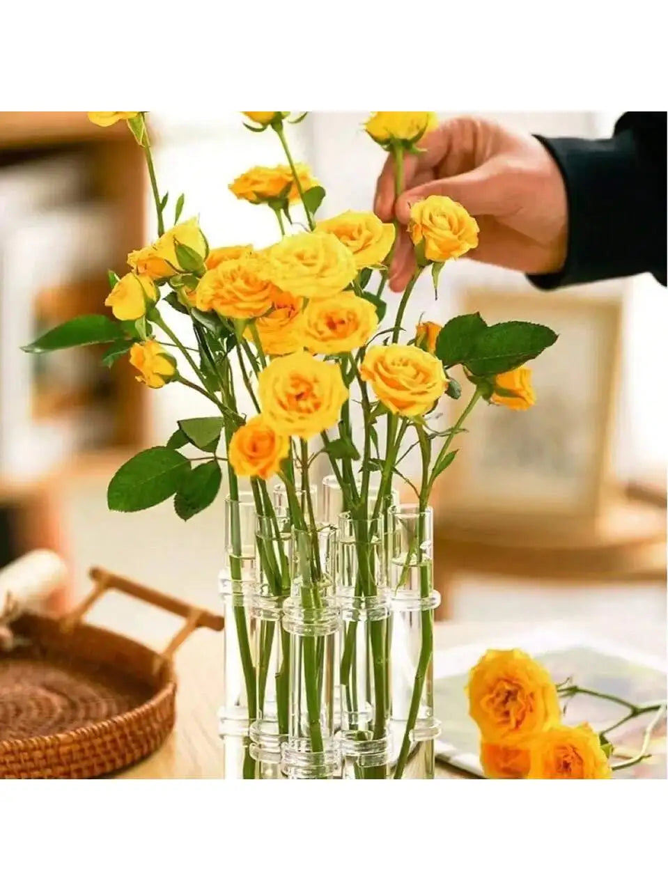 FlexiFlora – Modulare Kristallglas-Vase mit Scharnierdesign