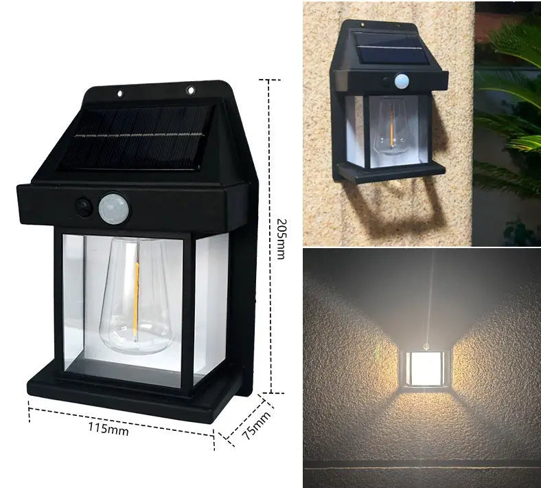 2er-Set Solar-Wandleuchten mit Bewegungsmelder für Sicherheit und Stil