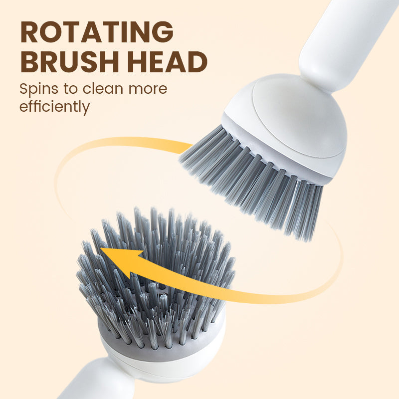 Sonic Clean Brush | Ergonomic Rotating Tool with Built-in Liquid Dispenser