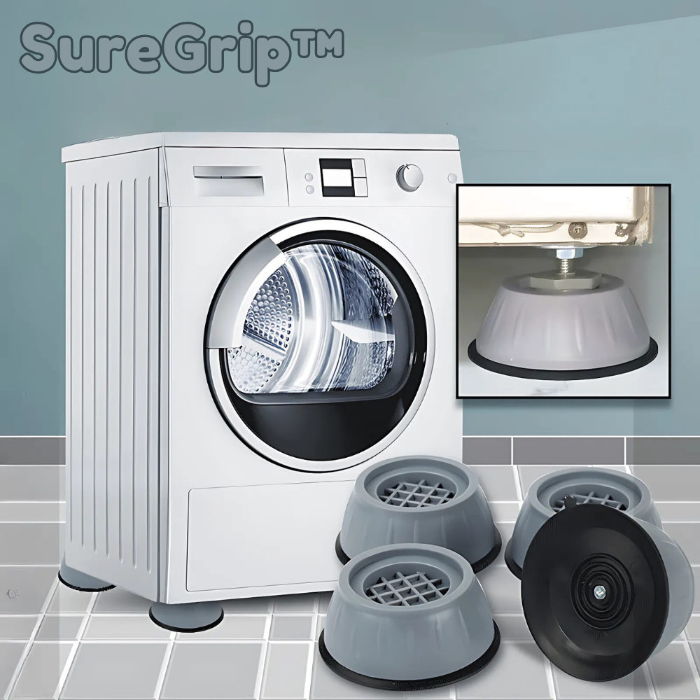 QuietBase™ LevelPro – Höhenverstellbare Anti-Vibrationspads für Waschmaschine & Möbel