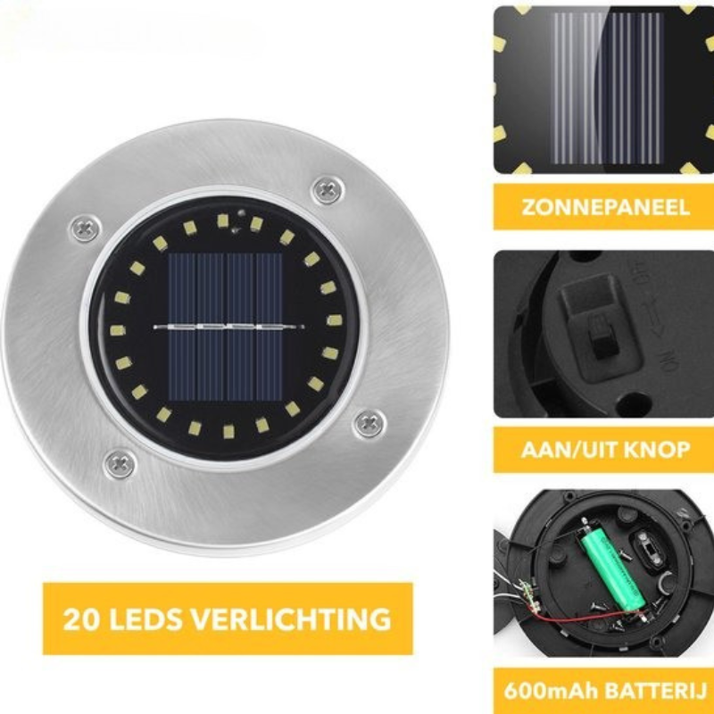 Ravelle™ - Drahtlose LED Solar Bodenstrahler