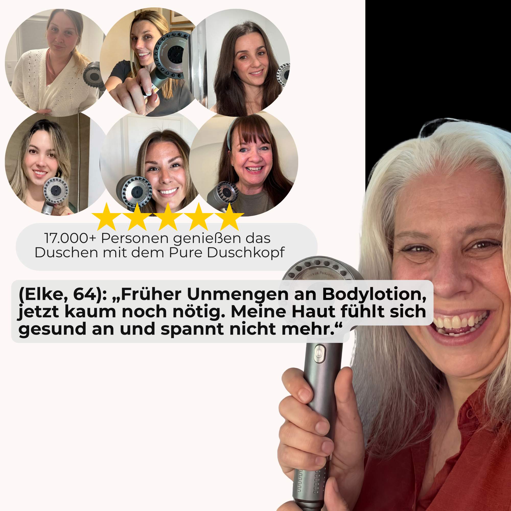 Pure Premium Filterduschkopf® – Luxus für Haut und Haar