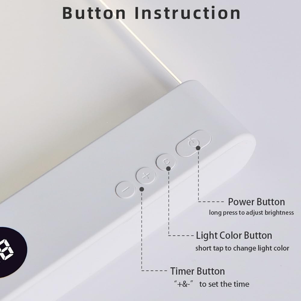 Flache LED-Leselampe mit Timer & Vollseiten-Beleuchtung