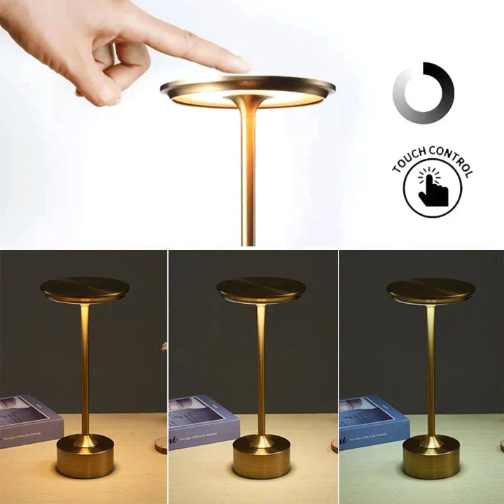 Aurevia™ TouchGlow – Elegante kabellose Design-Tischlampe aus Metall [Nur Heute 50% RABATT]