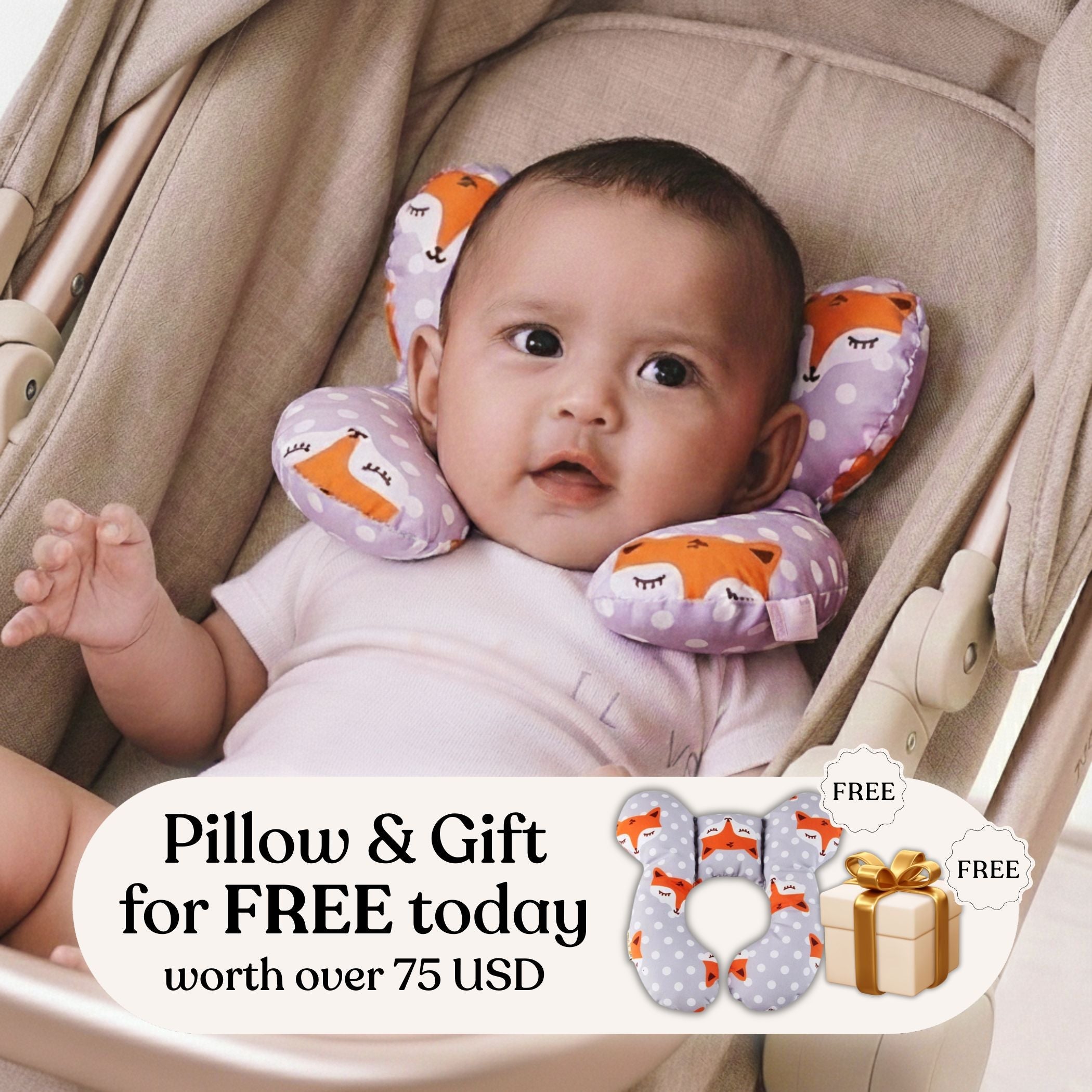 Gemütliches Komfort Baby Kopfstütz-Kissen