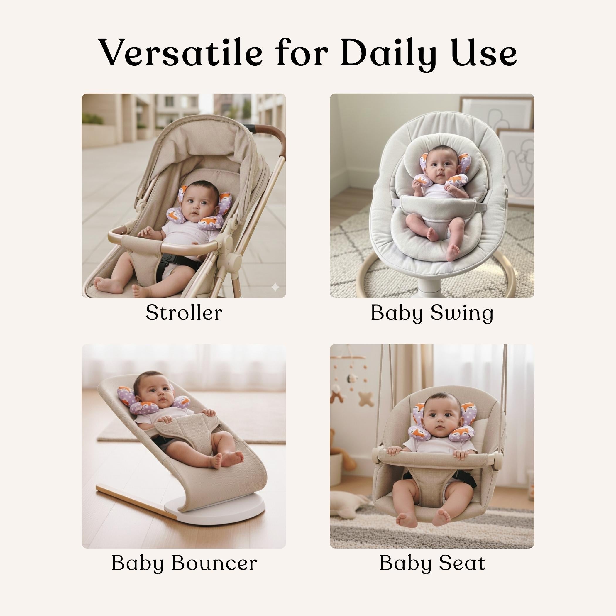 Gemütliches Komfort Baby Kopfstütz-Kissen