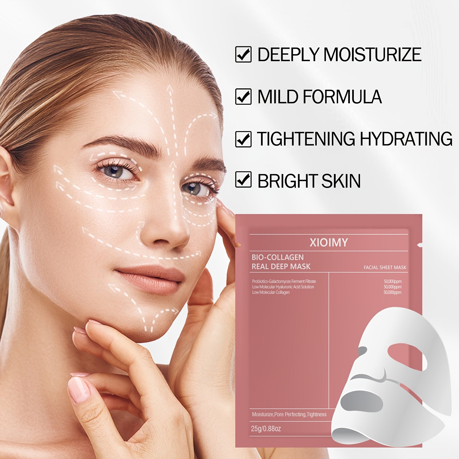 4 Xioimy Kollagen-Gel-Gesichtsmasken – Hydratation & Feuchtigkeit für alle Hauttypen