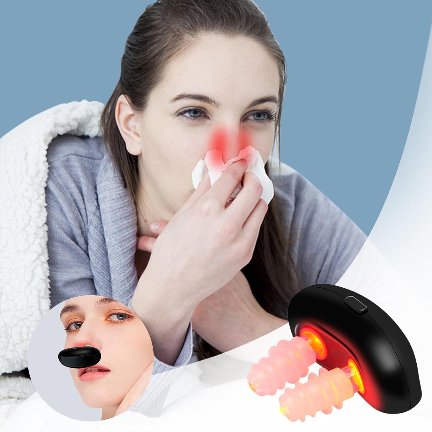 ClearBreath RedLight™ – Roter Lichttherapie-Nasenstift für freie Atmung & Allergieerleichterung | 50 % RABATT