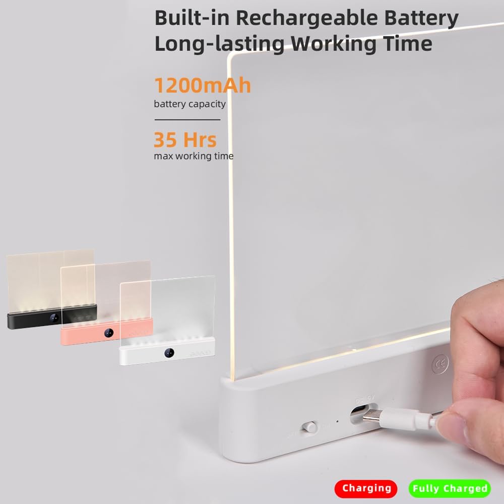 Flache LED-Leselampe mit Timer & Vollseiten-Beleuchtung
