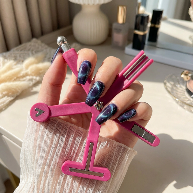 MagnaNails™ | 8-in-1 Magnetisches Nail Art Werkzeug für Cat-Eye Designs