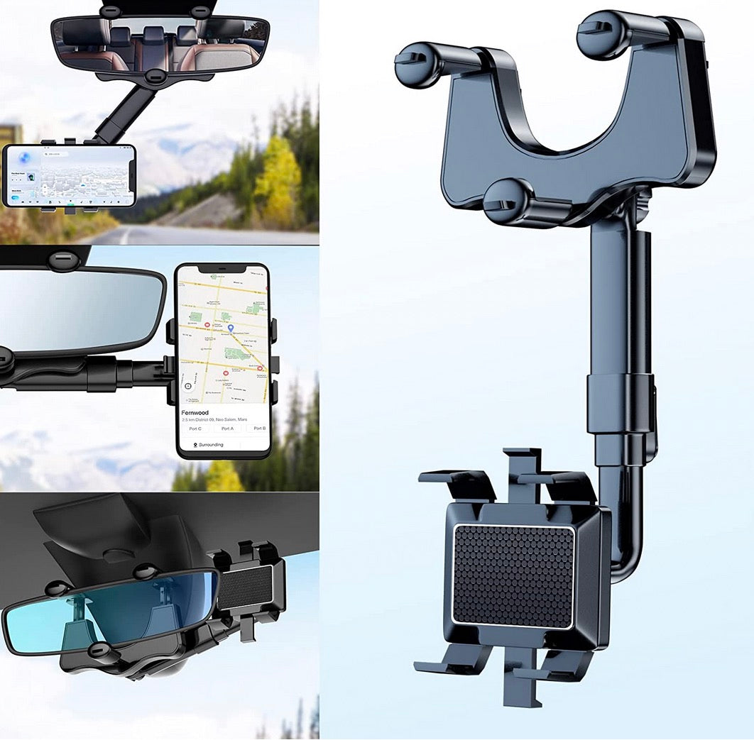 DriveView™ | Verstellbarer Rückspiegel-Handyhalter fürs Auto