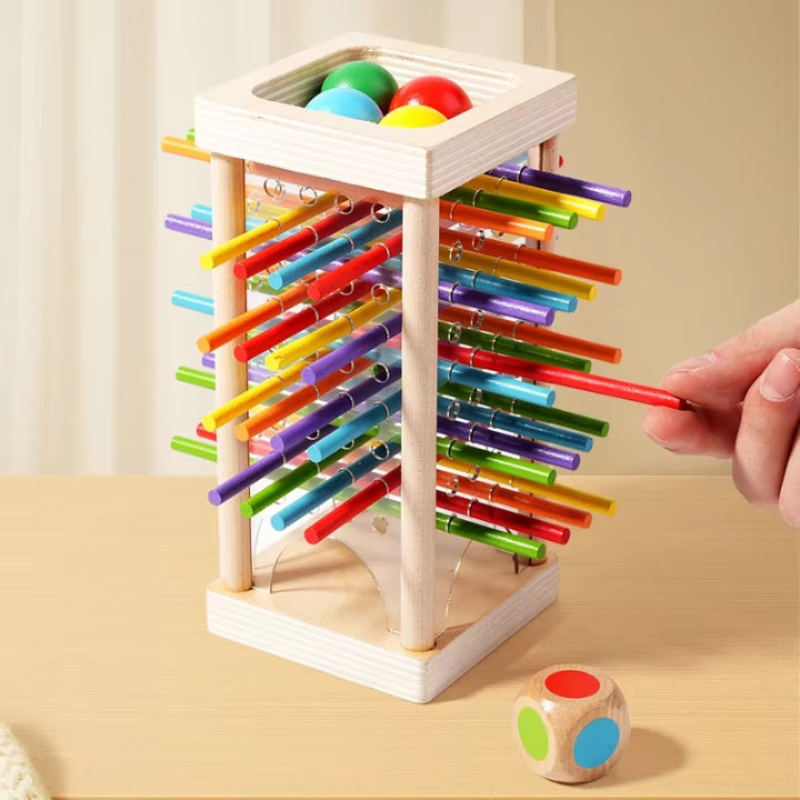 CalmDrop Wood – Ruhiges Holz-Geschicklichkeitsspiel mit Kugeln