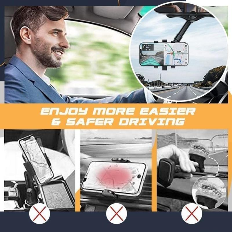 DriveView™ | Verstellbarer Rückspiegel-Handyhalter fürs Auto