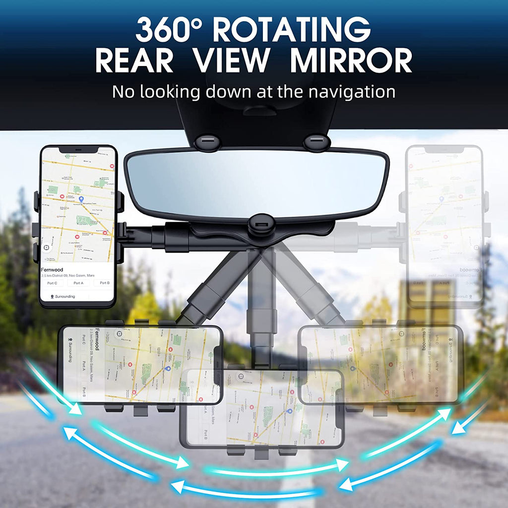 DriveView™ | Verstellbarer Rückspiegel-Handyhalter fürs Auto