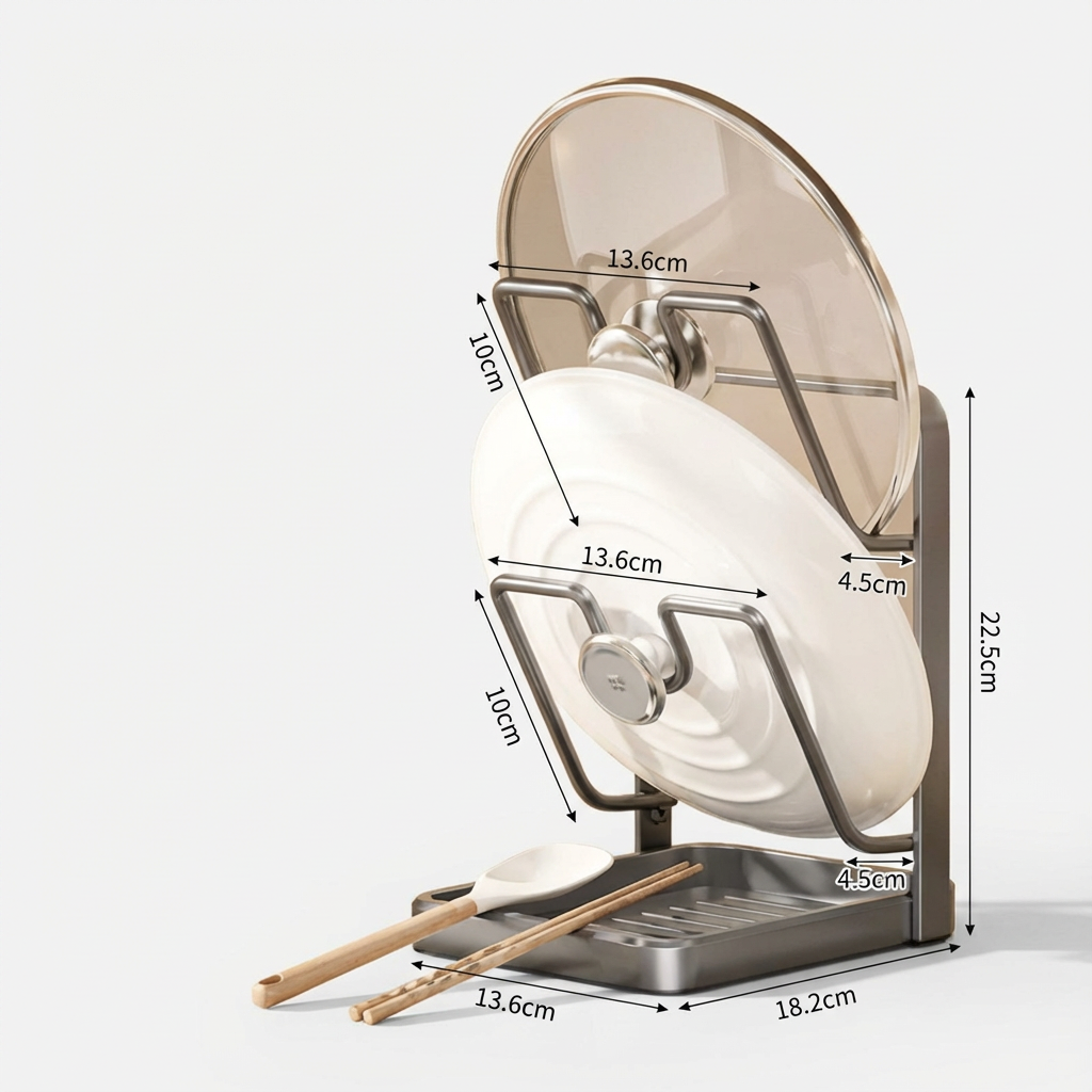 LidFlow™ DuoRack – Der strukturierte Topfdeckelhalter für eine ruhige, saubere Küche