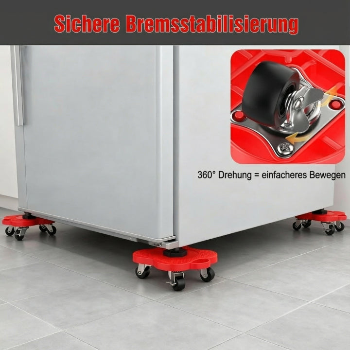 MoveEase Pro – Möbelheber & Rollenset für schweres Umstellen ohne Kraft (4-teilig)