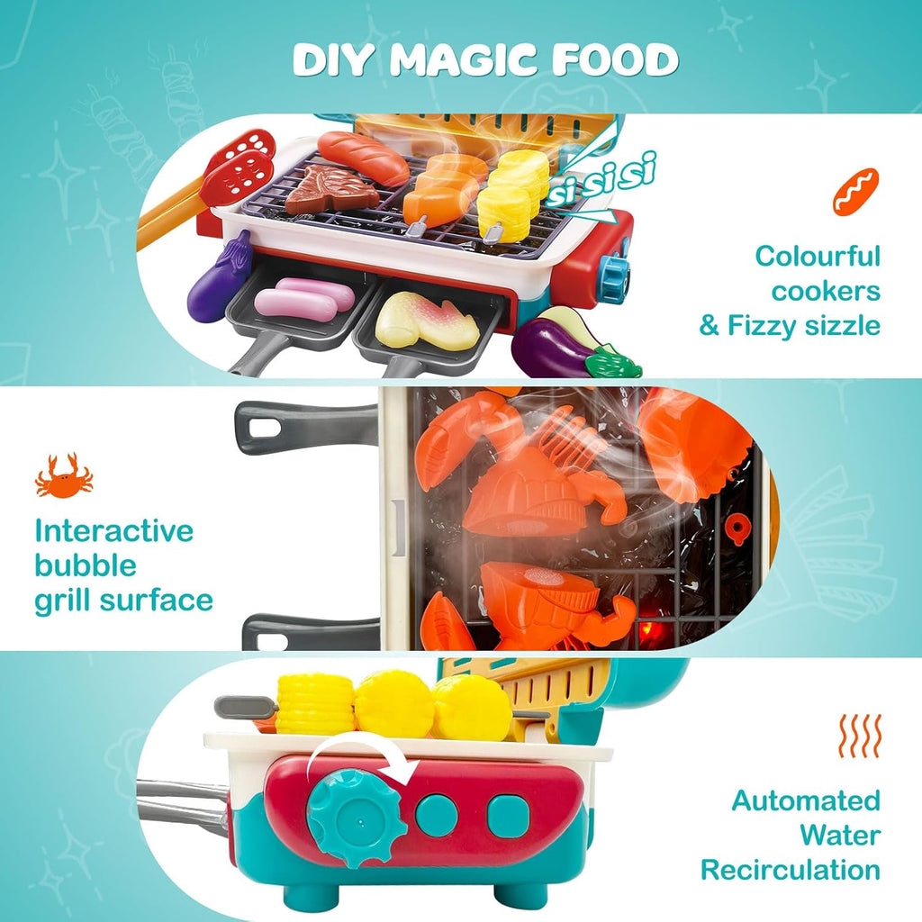 FlameJoy GrillMaster™ – Das magische Kinder-Grillset mit Licht, Sound & sicherem Dampf