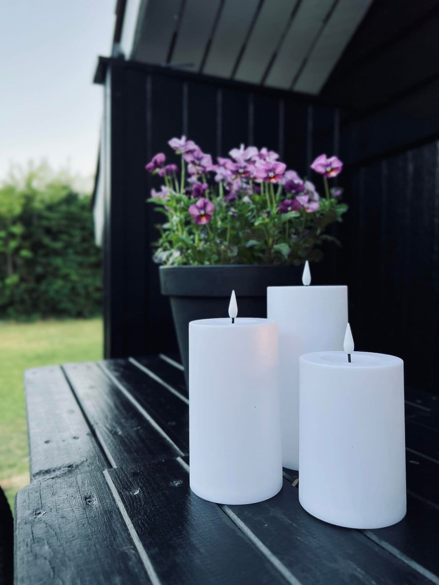 Solar-Blockkerzen - Set aus 3 Stück