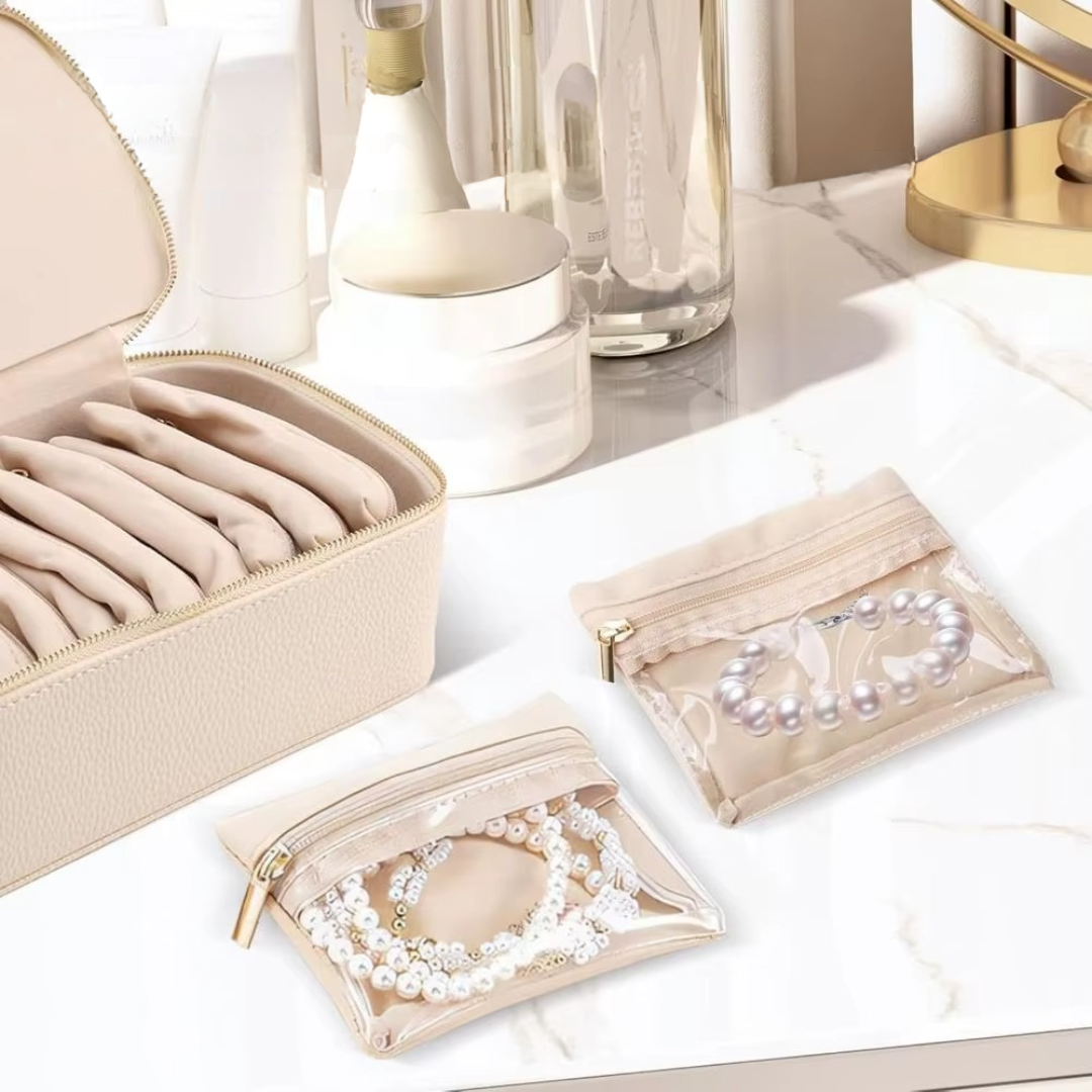 GlamGuard™ TravelVault – Schmuck sicher & stilvoll organisiert, überall unterwegs