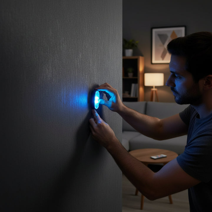 GlowDots Nano™ – Kabellose Mini-RGB-Lichter für flexible Akzentbeleuchtung (4-er Set)