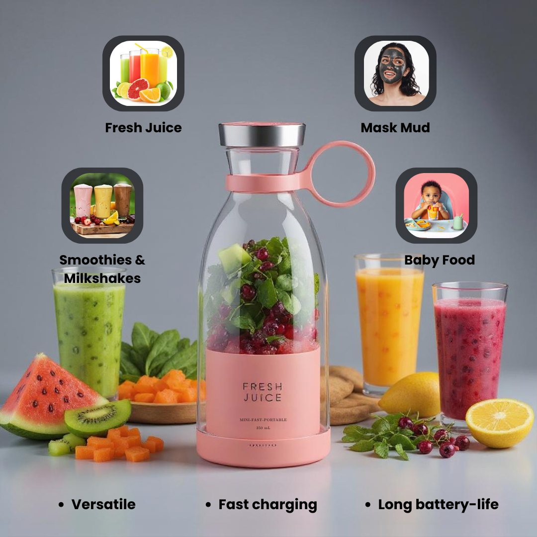VitaPulse™ GoMix – Kabelloser Smoothie- & Protein-Mixer für unterwegs