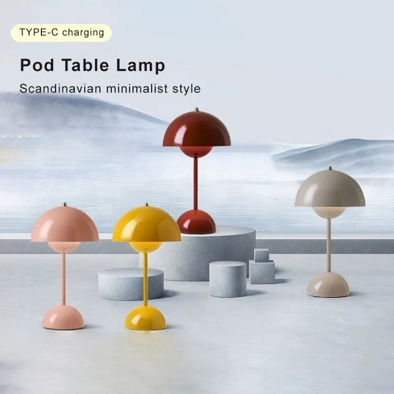 LED-Tischlampe Lumora | DimNordly™ AuraLamp – Skandinavische LED-Tischlampe für warme, stilvolle Atmosphärembar in 3 Stufen | USB-Aufladbar | Skandinavisches Design
