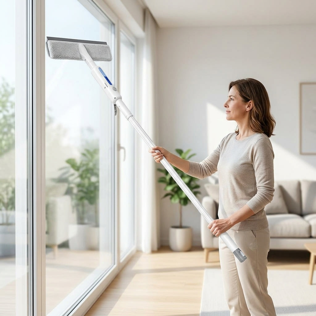 2-in-1 Fensterreiniger - Mühelose streifenfreie Glanz