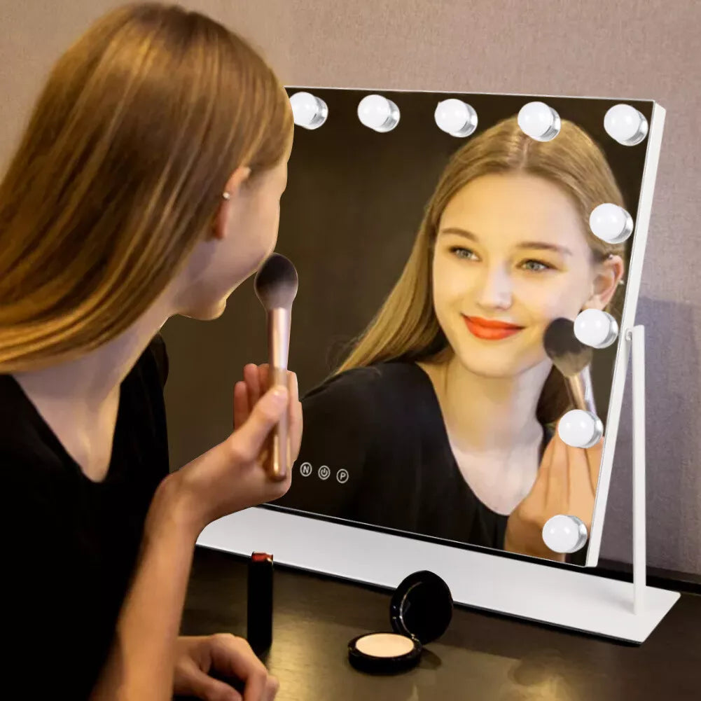 Dimmbare LED-Spiegelbeleuchtung mit Lichtkugeln für perfektes Make-up