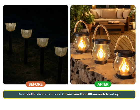 FireGlow Lantern™ – Die Magie einer echten Flamme, völlig sicher & kabellos | 2+1 GRATIS