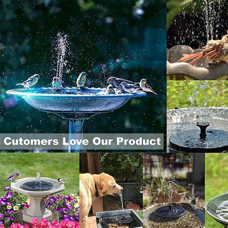 Solar-Gartenbrunnen mit schwimmender Wasserfontäne | Letzter Tag 50% RABATT