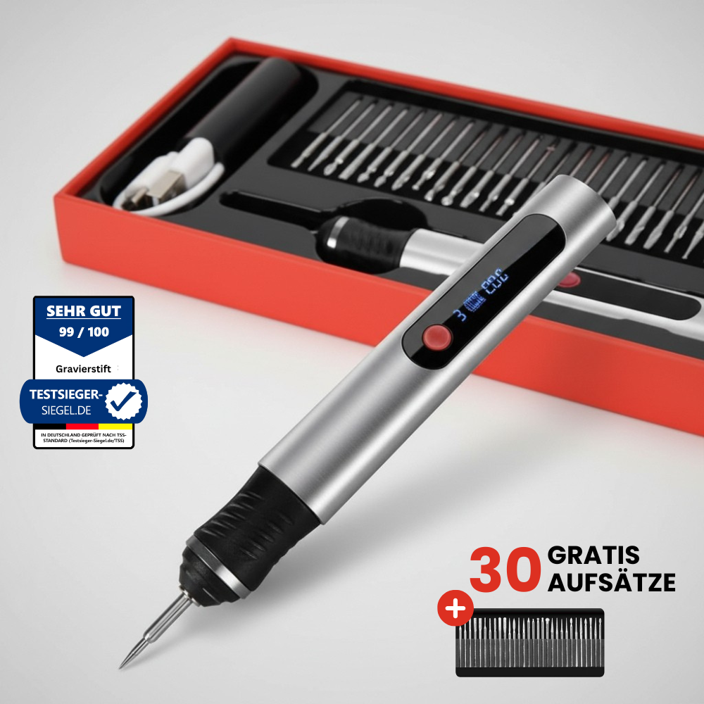 GRAVION™  – Kabelloser Präzisions-Gravierstift mit Quick-Lock System