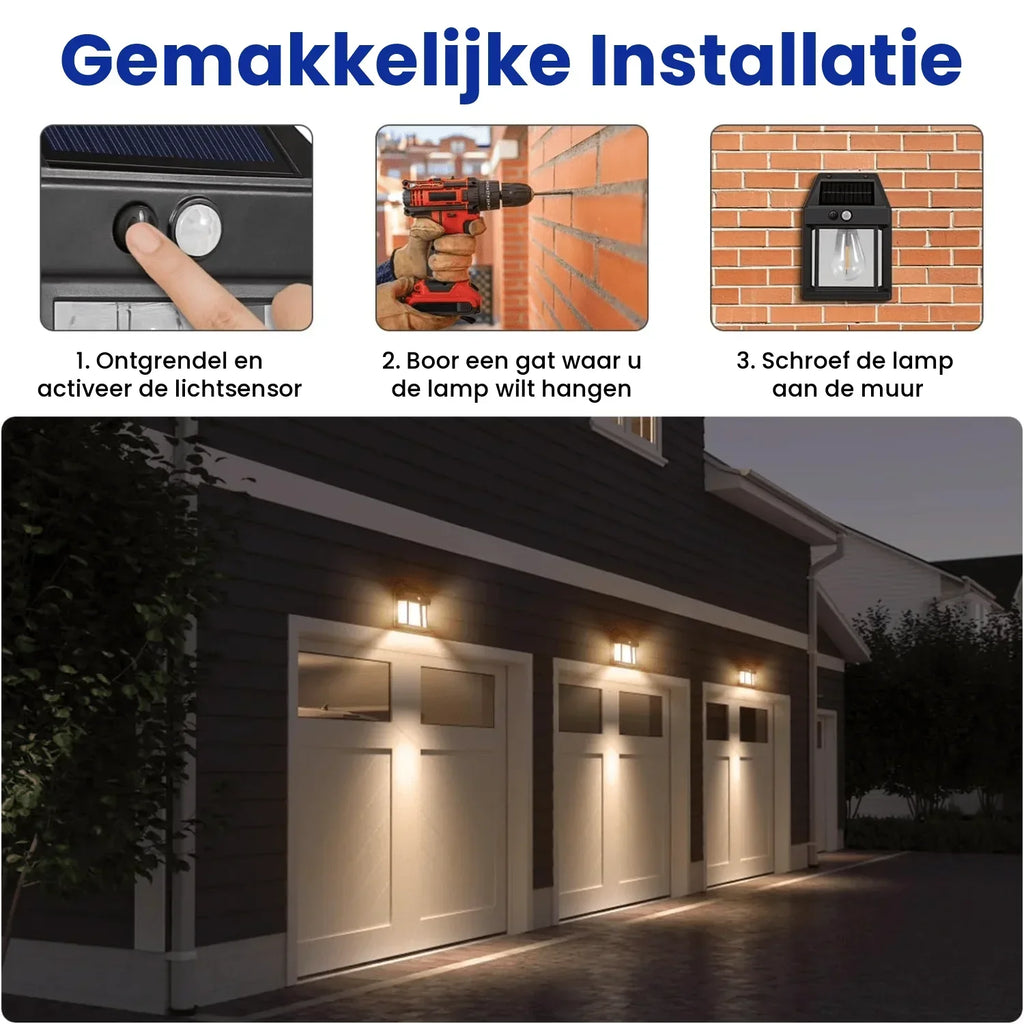 SolarGuard Glow™ – Intelligente Außenbeleuchtung ohne Kabel, ohne Aufwand, ohne Energiekosten | 1+1 GRATIS