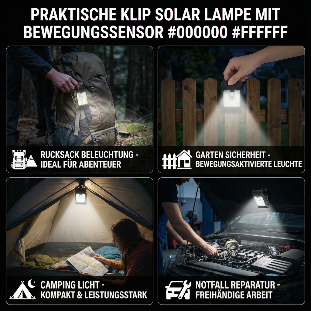 SolarClip™ | Immer Sicheres Licht, Ohne Stromkosten