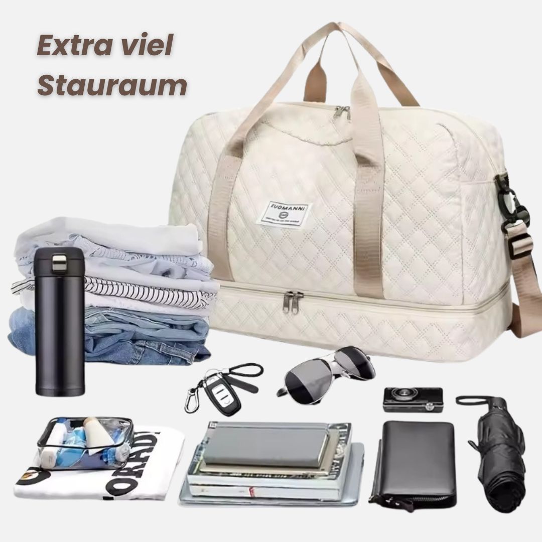 Voyaro™ FlexWeek – Elegante Weekender-Reisetasche mit Schuh- & Nassfach