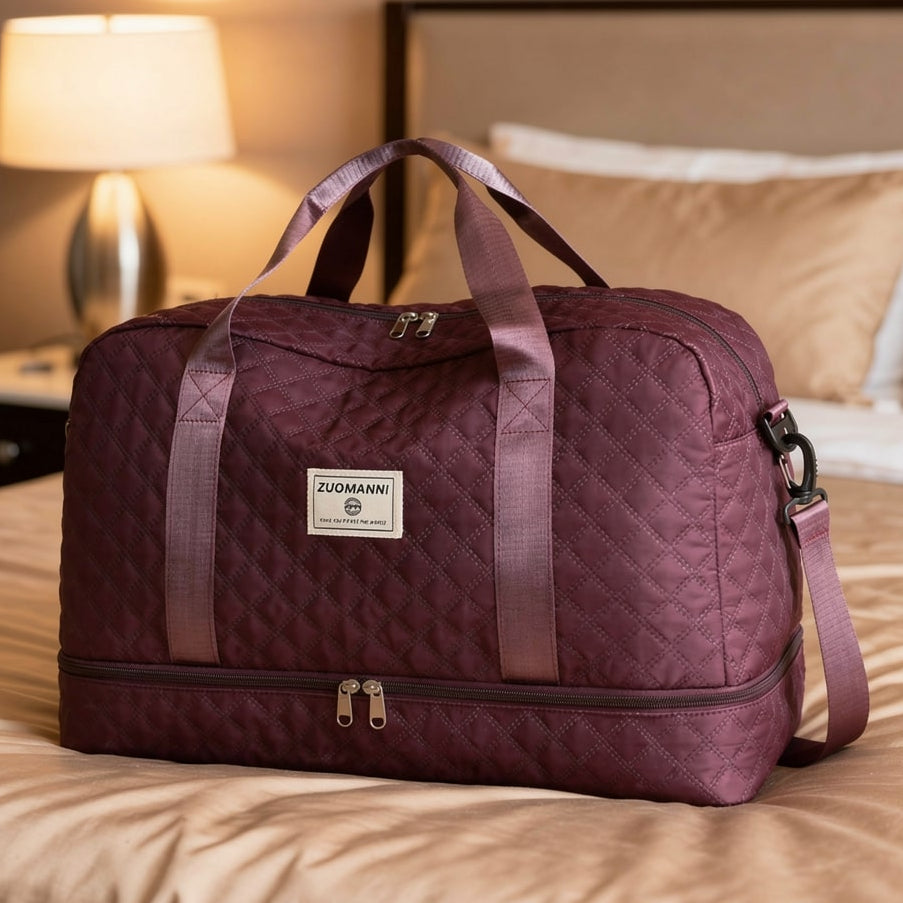 Voyaro™ FlexWeek – Elegante Weekender-Reisetasche mit Schuh- & Nassfach